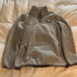 Gray LL Bean Fleece Pullover, Size M